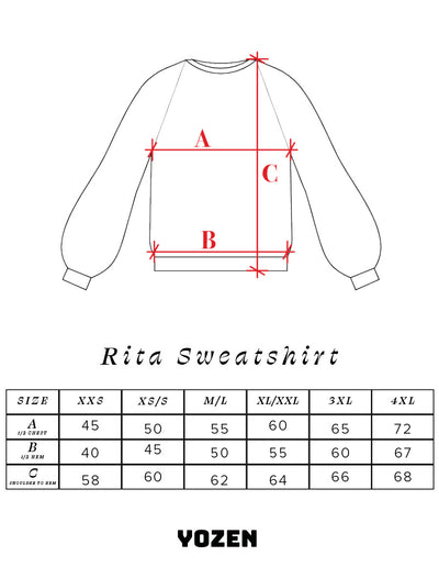 Rita Sweatshirt Cranes, Black