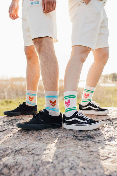 Colour Block Crew Sock, Dragon Fruit Mix