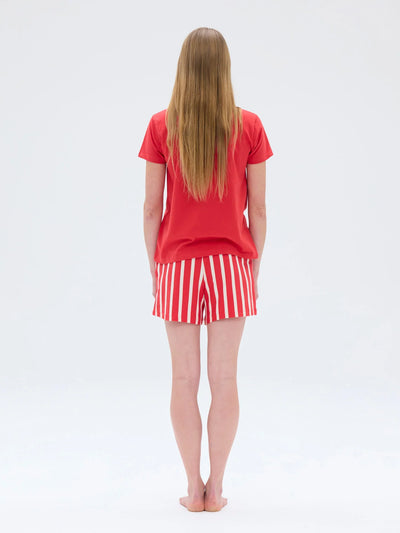 Naisten Shortsipyjama Veni Punainen