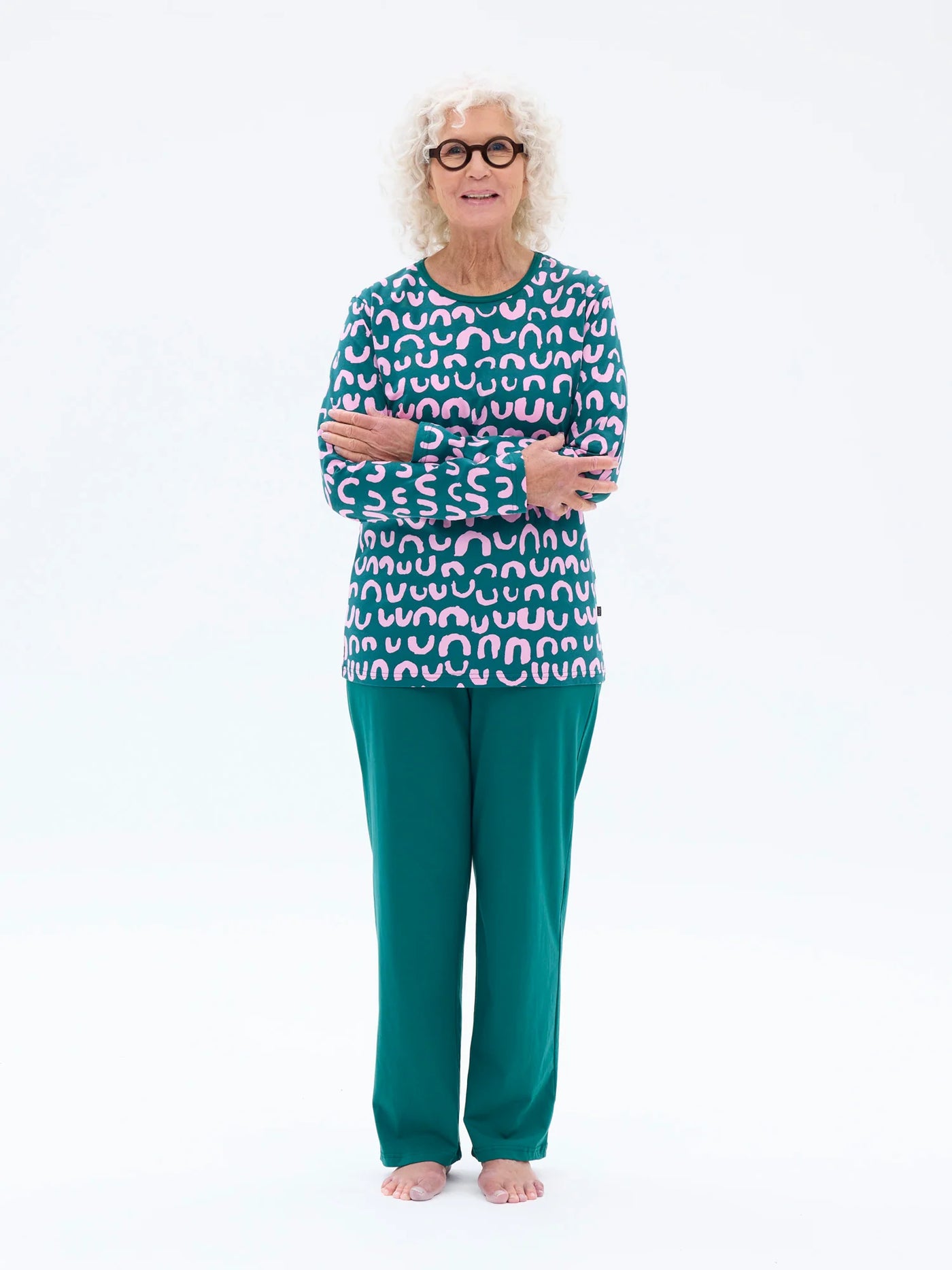 Sofia Pyjama Nurinkurin, Pinkki/Vihreä