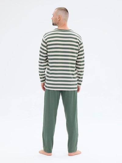Pyjama Raita, Vihreä/Beige