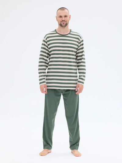 Pyjama Raita, Vihreä/Beige