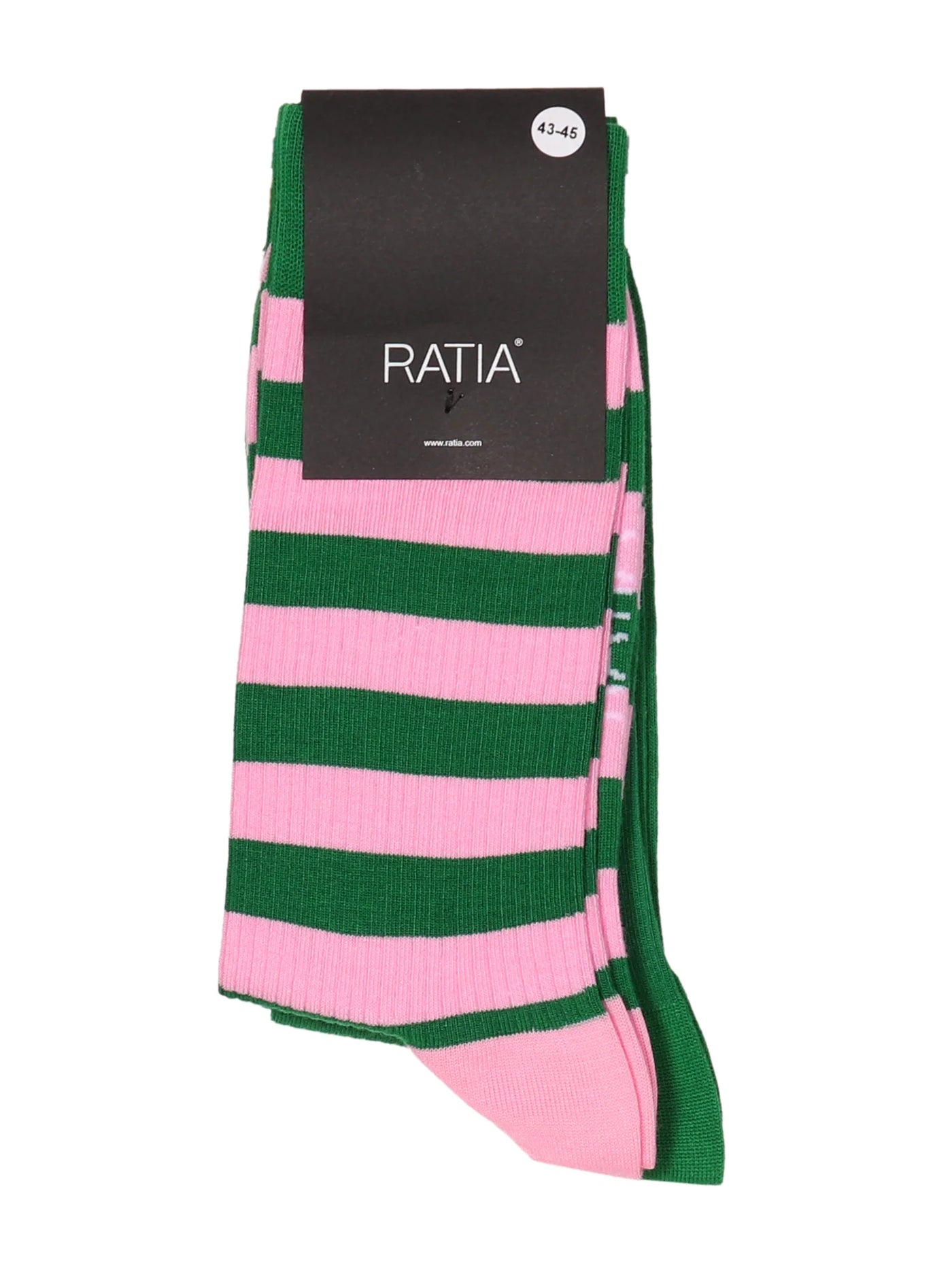 Aikuisten Sukat 2 Paria Raita, Vihreä/Pinkki