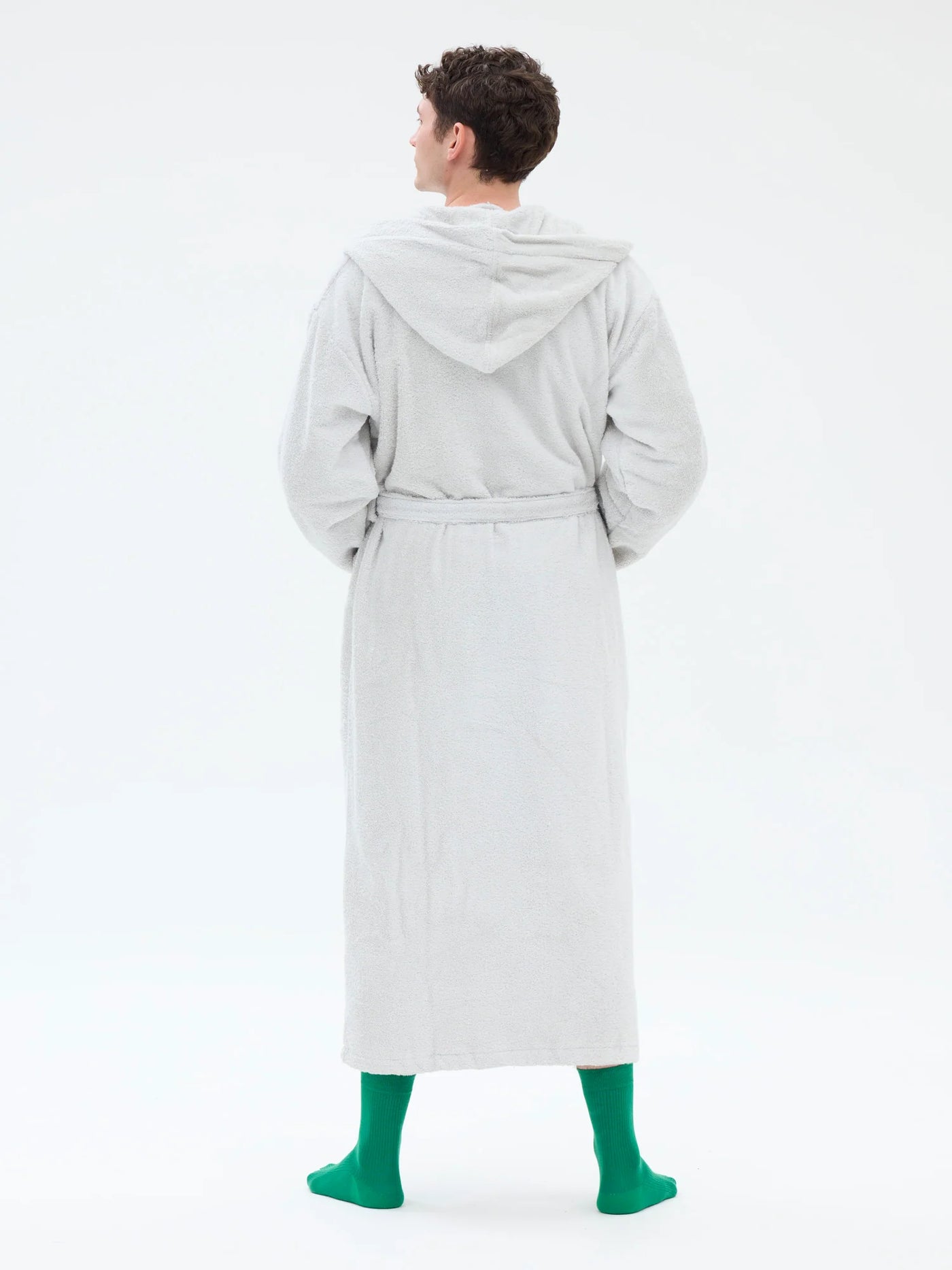 Hupullinen kylpytakki, Vaaleanharmaa
