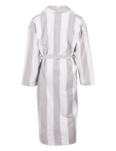 Unisex Kylpytakki, Pippuriraita Harmaa/Valkoinen