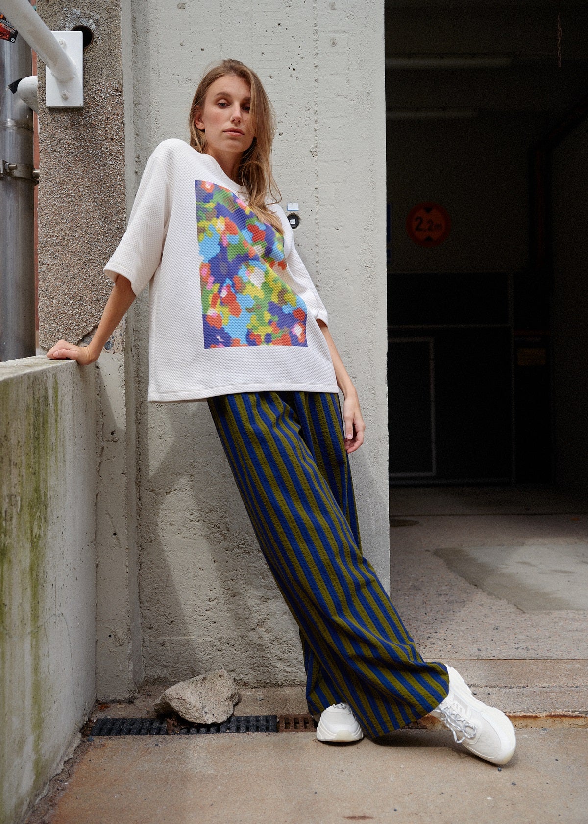Stripy Seersucker Pants