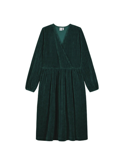 Velour Rib Dress, Dark Sea