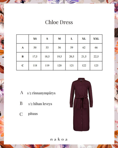 Chloe Dress Linen, Merlot