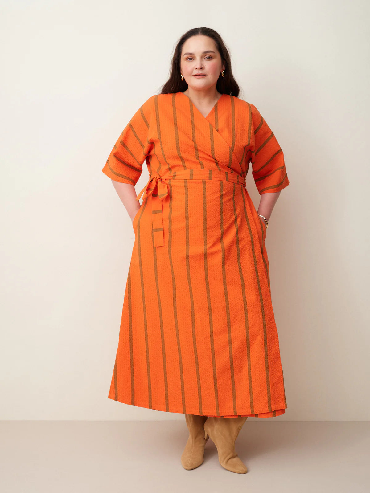 Seersucker Wrap Dress, Scarlett