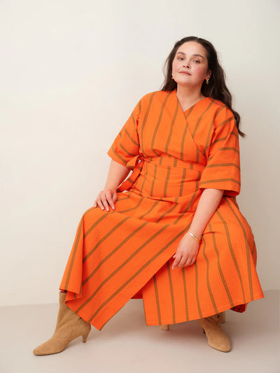 Seersucker Wrap Dress, Scarlett