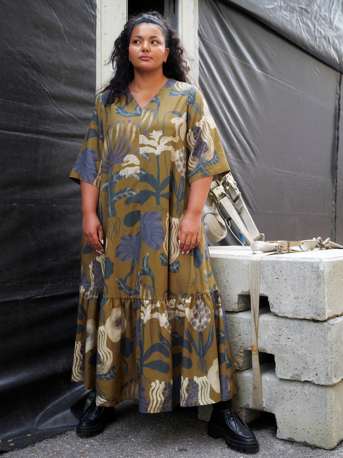 Sea Flowers Maxi Dress