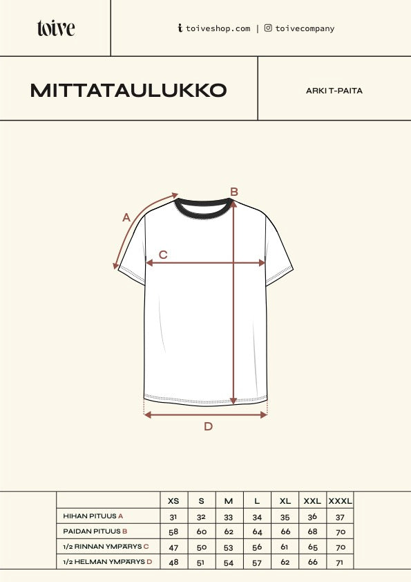 Arki T-Paita, Musta