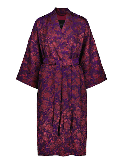 Astoria Kimono Jacket, Red Lilac Florals