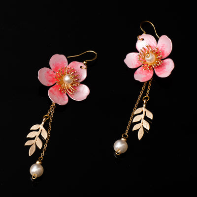 Cherry Blossom Sakura Spring Drop Earrings