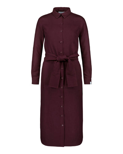 Chloe Dress Linen, Merlot