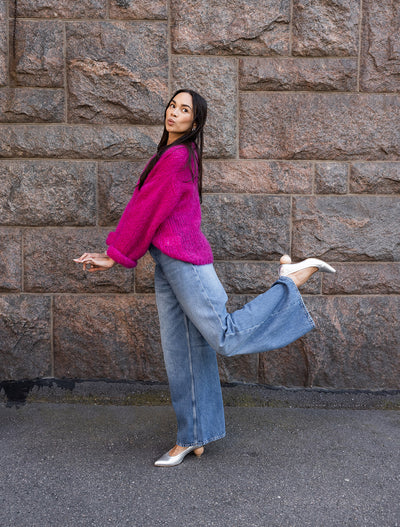 Chunky Sweater O, Think Pink