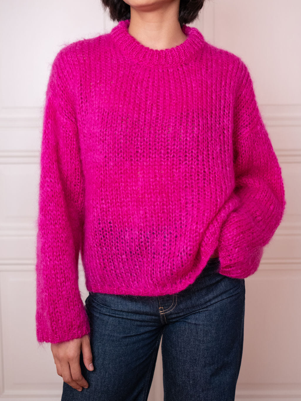 Chunky Sweater O, Think Pink