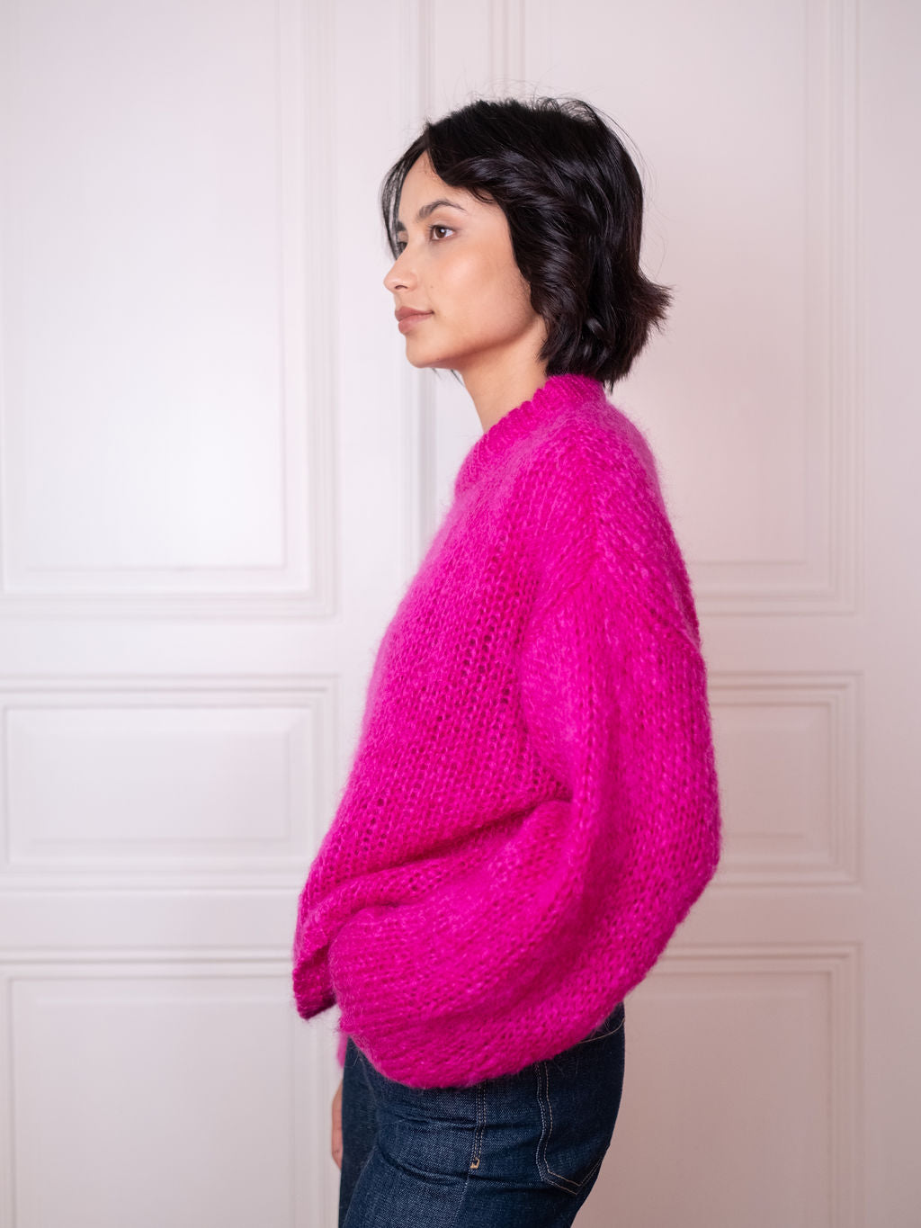 Chunky Sweater O, Think Pink