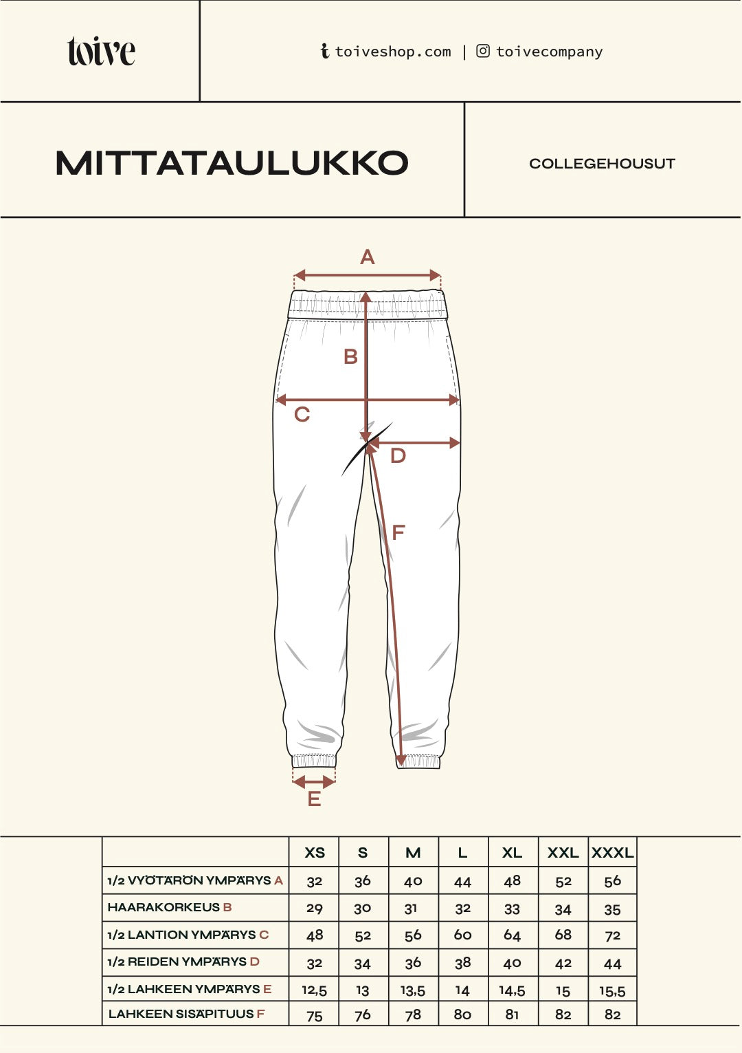 Collegehousut, Musta