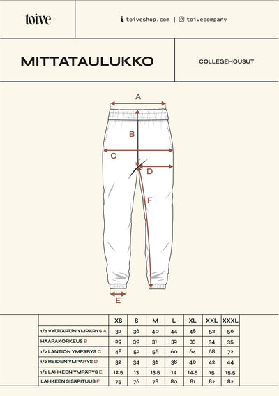 Collegehousut, Musta