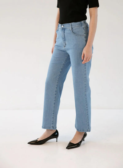 Wide Denim, Faded Blue
