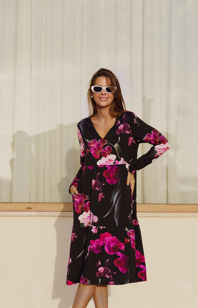 Amelie Layered Dress, Orchid