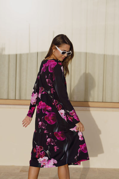 Amelie Layered Dress, Orchid