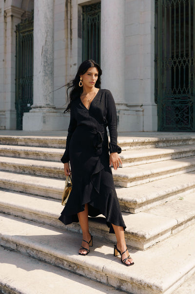 Eloise Dress, Black Leo