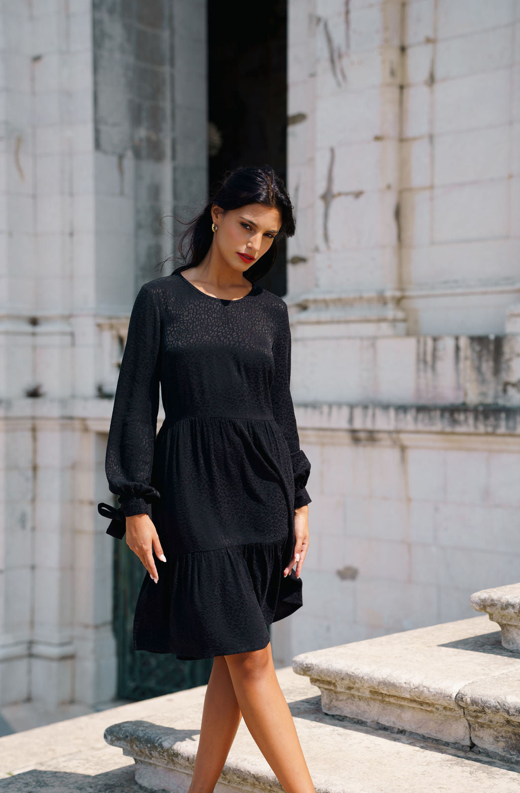Hailey Dress, Black Leo