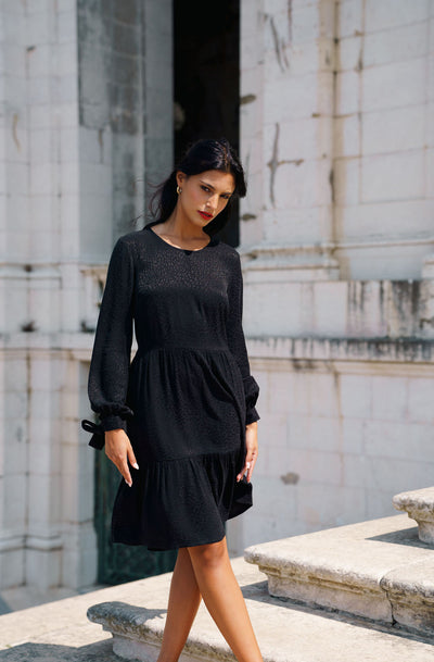Hailey Dress, Black Leo