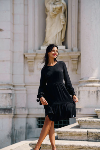 Hailey Dress, Black Leo