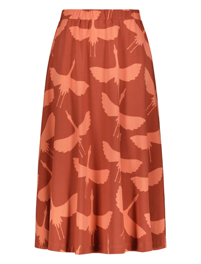 Flow Skirt, Cranes Terracotta