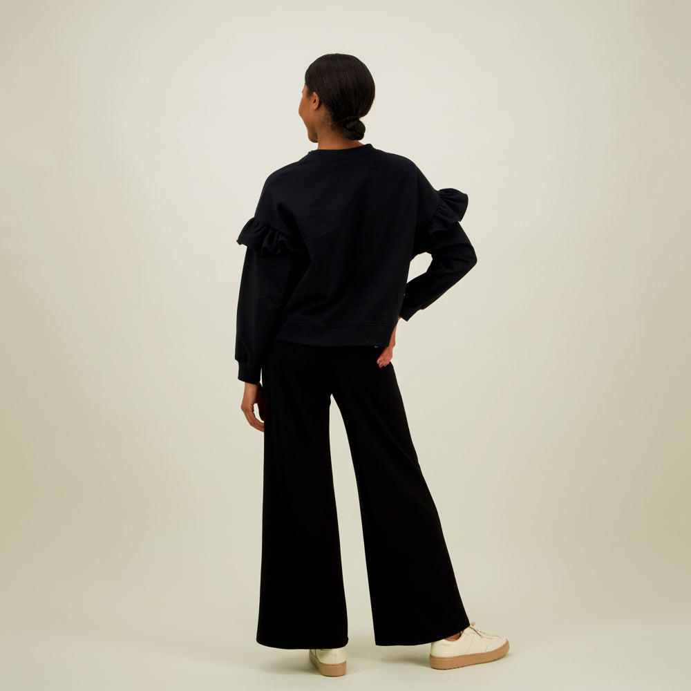 Frill Sweater, Licorice
