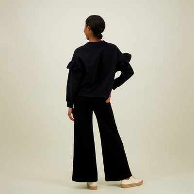 Frill Sweater, Licorice