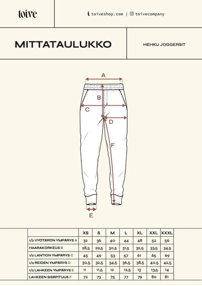 Hehku Joggersit, Beige