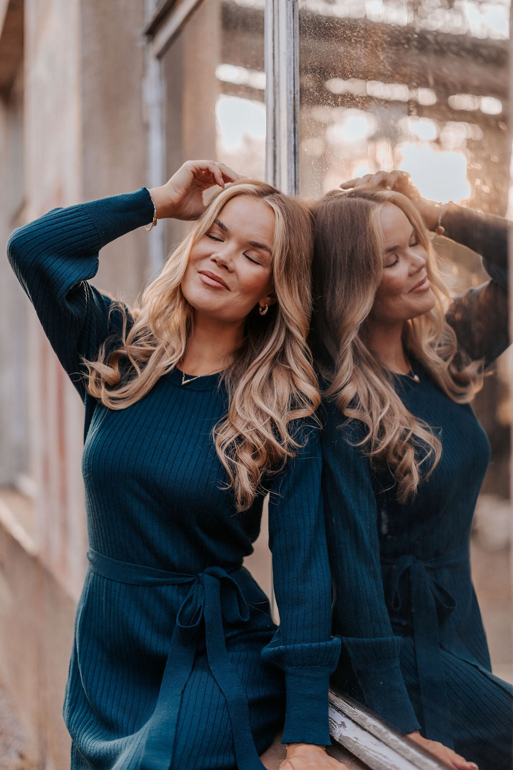Leona Dress, Teal