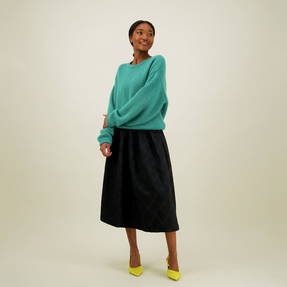 Jacquard Skirt, Licorice
