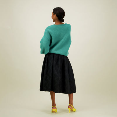 Jacquard Skirt, Licorice