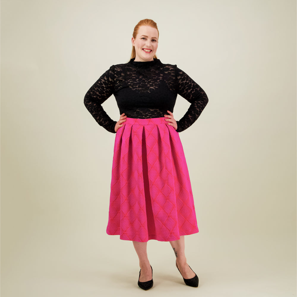 Jacquard Skirt, Pinky