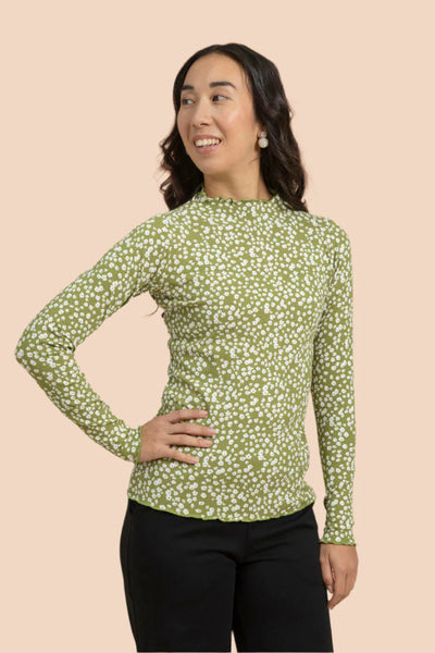 Rib Turtleneck, Flora Olive