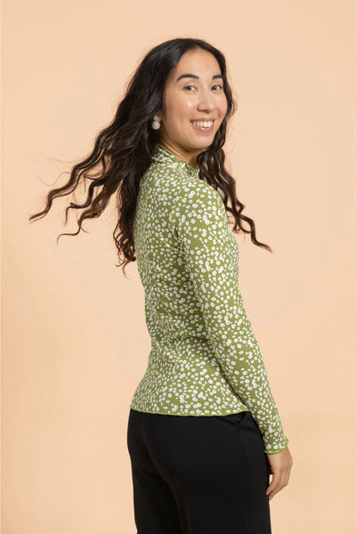 Rib Turtleneck, Flora Olive