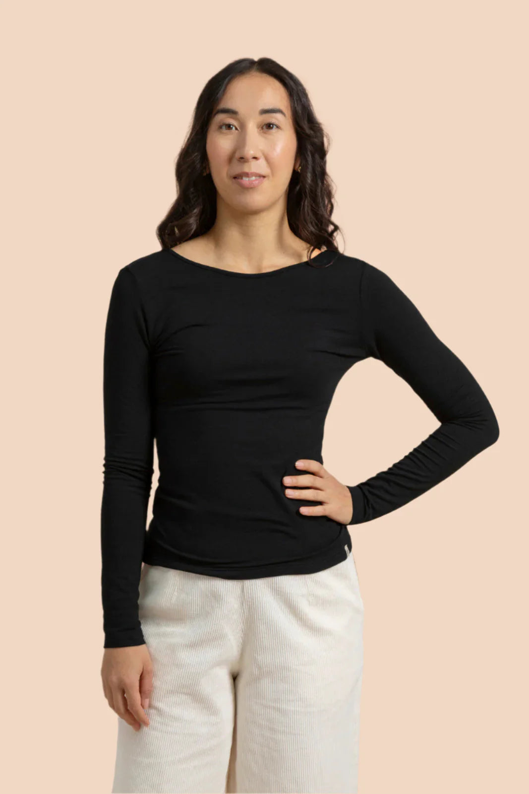 Scoop Back Top, Chocolate