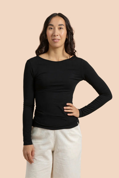 Scoop Back Top, Chocolate