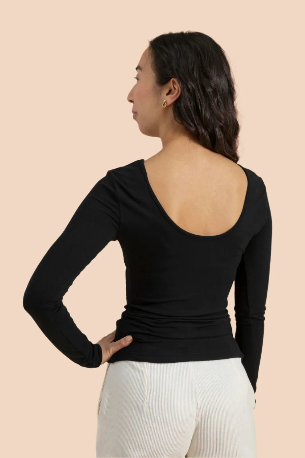 Scoop Back Top, Chocolate