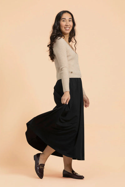 Soft Midi Skirt, Black