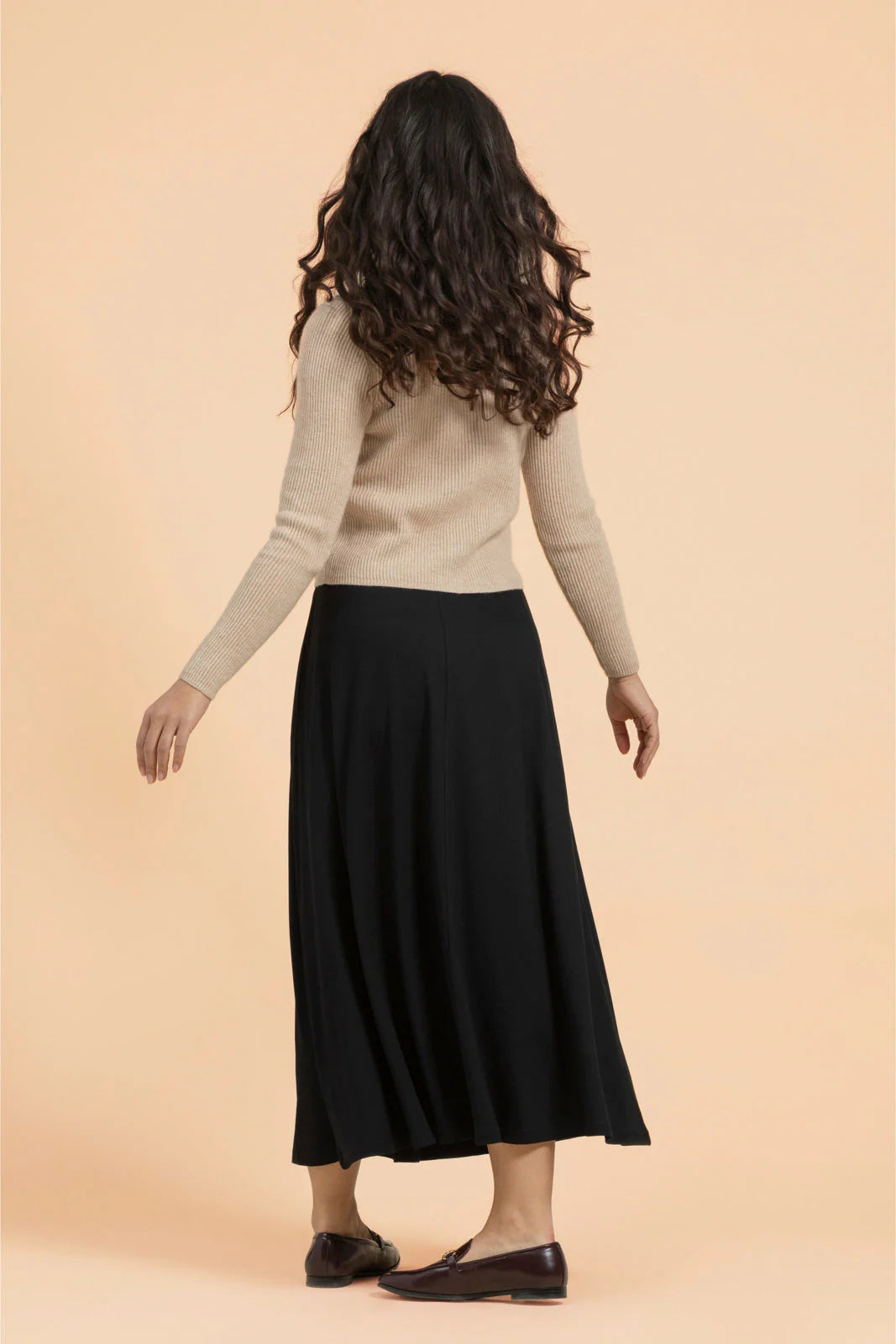 Soft Midi Skirt, Black