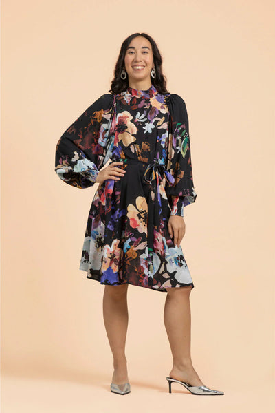 Puff Dress, Black Anemone