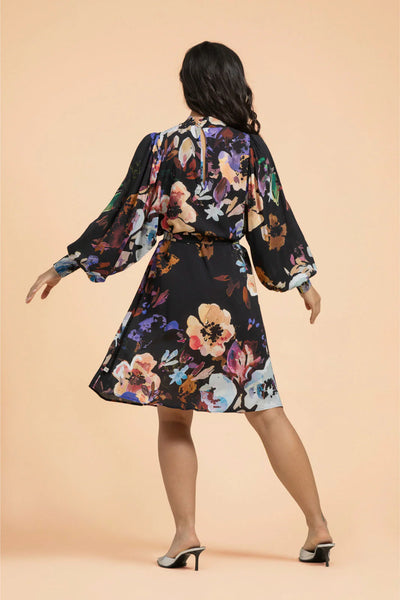 Puff Dress, Black Anemone