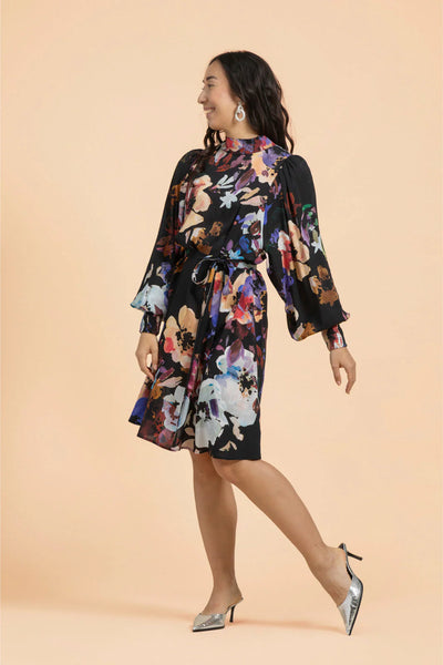 Puff Dress, Black Anemone