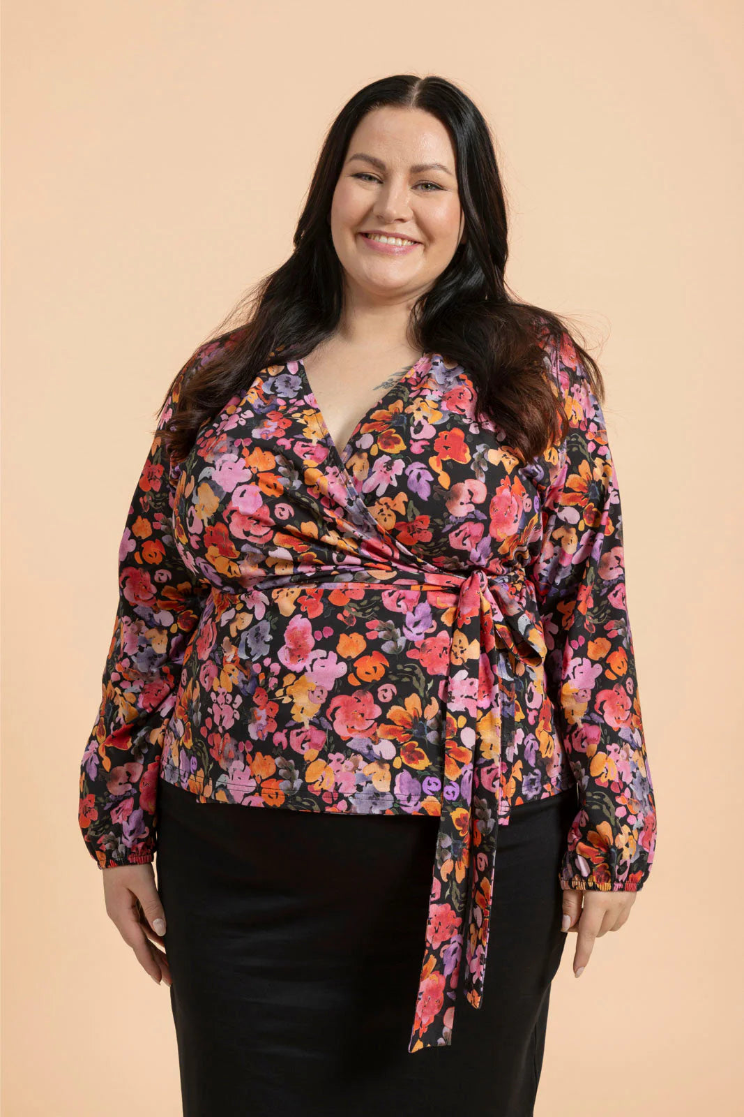 Soft Wrap Blouse, Wild Lea Mini